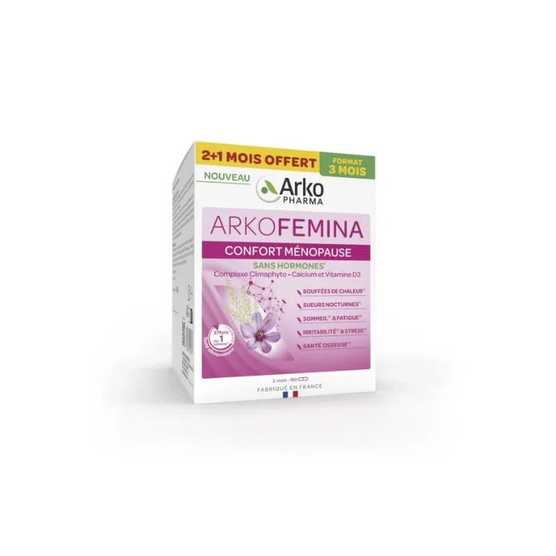 ArkoPharma Arkofemina Confort Ménopause - 2 mois + 1 mois offert x180 gélules