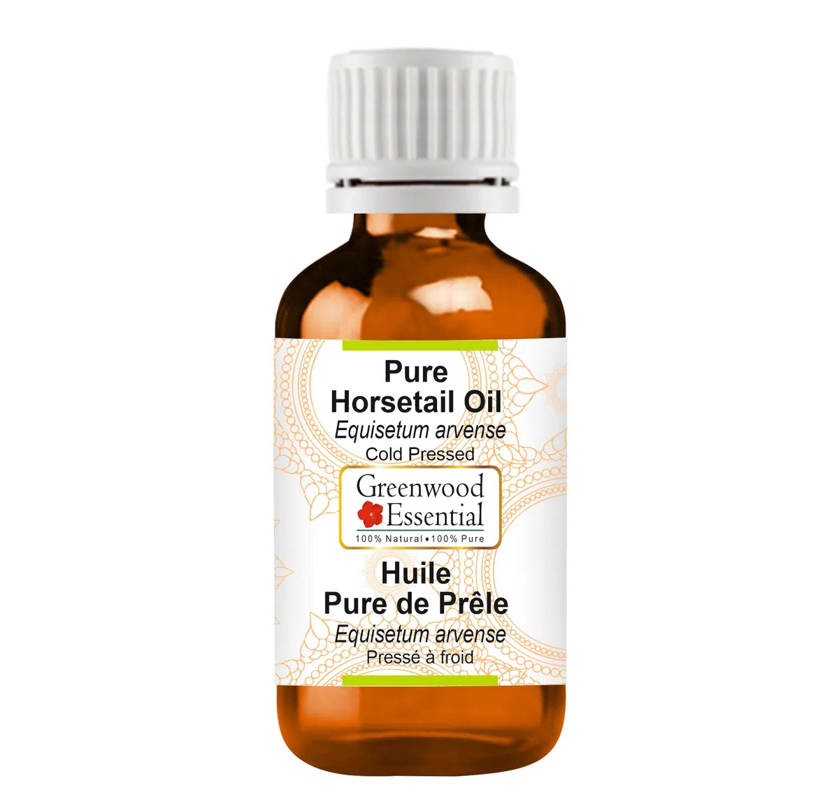 Greenwood Essential Huile de prêle pure (Equisetum arvense) pressée à froid de qualité thérapeutique naturelle 30 ml