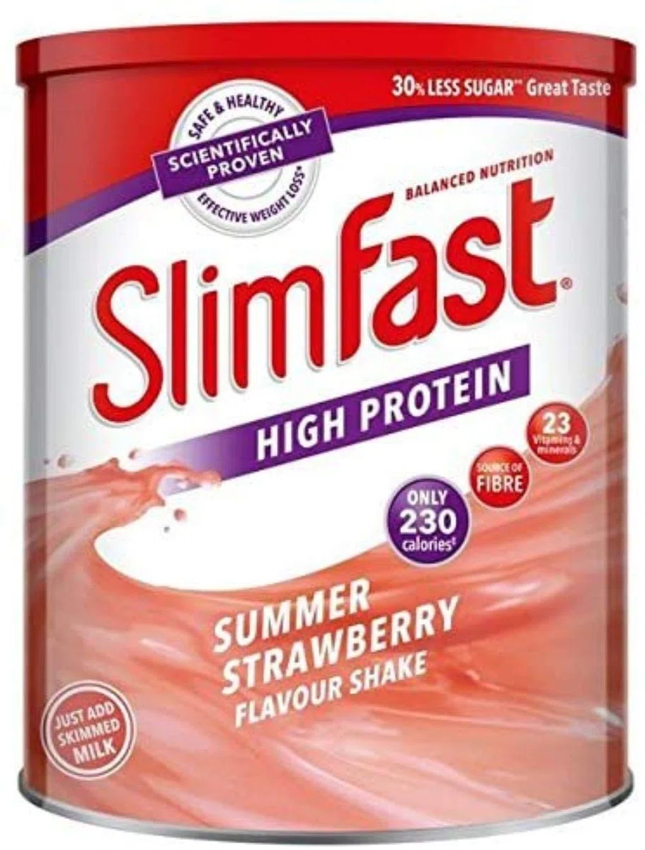 SlimFast High Protein Meal Replacement Shake Summer Strawberry 365g, profitez de la Slim Fast Magic pour perdre du poids, vous sentir énergisé et garder le contrôle de votre vie