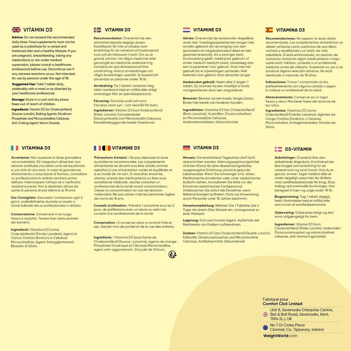 Vitamine D3 4000ui, 400 Micro Comprimés (pour +1 An), Vit D Cholécalciférol