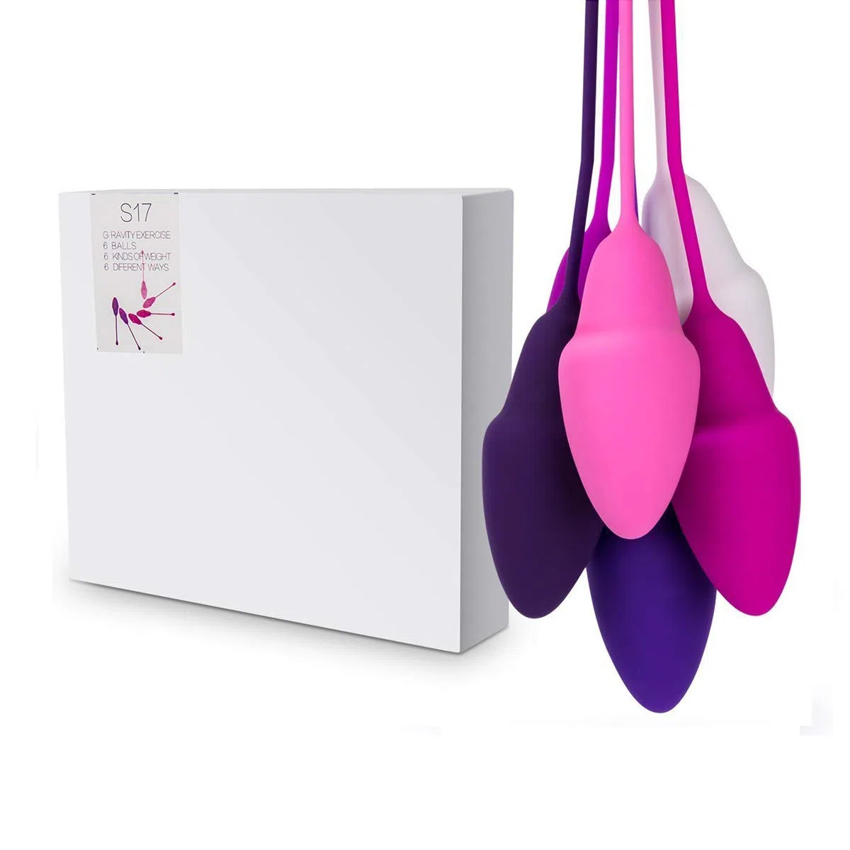 Boules de Geisha - 6 Boules évolutives - Kegel Balls de pour Le contrôle de la vessie et Les Muscles du Plancher pelvien - Recommandé par Le médecin