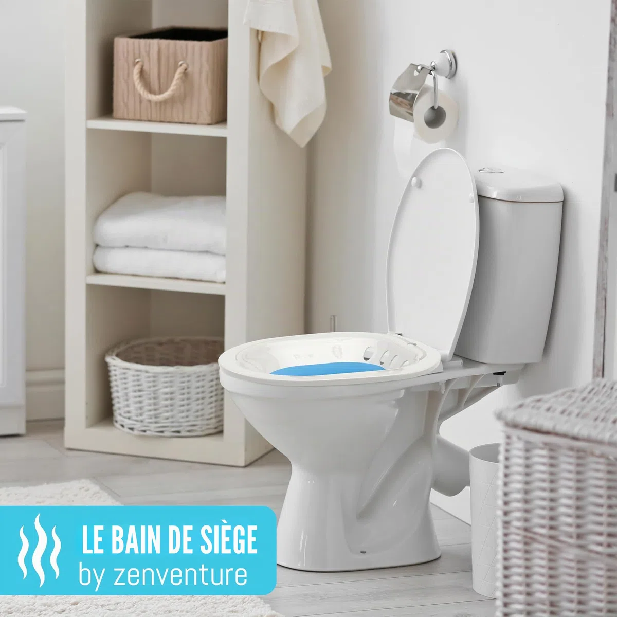 Baignoire pliable pour adulte - Bain d'assise de qualité supérieure pour toilettes - Bain de fleurs de foin - Bain de grossesse - Idéal pour le traitement des hémorroïdes