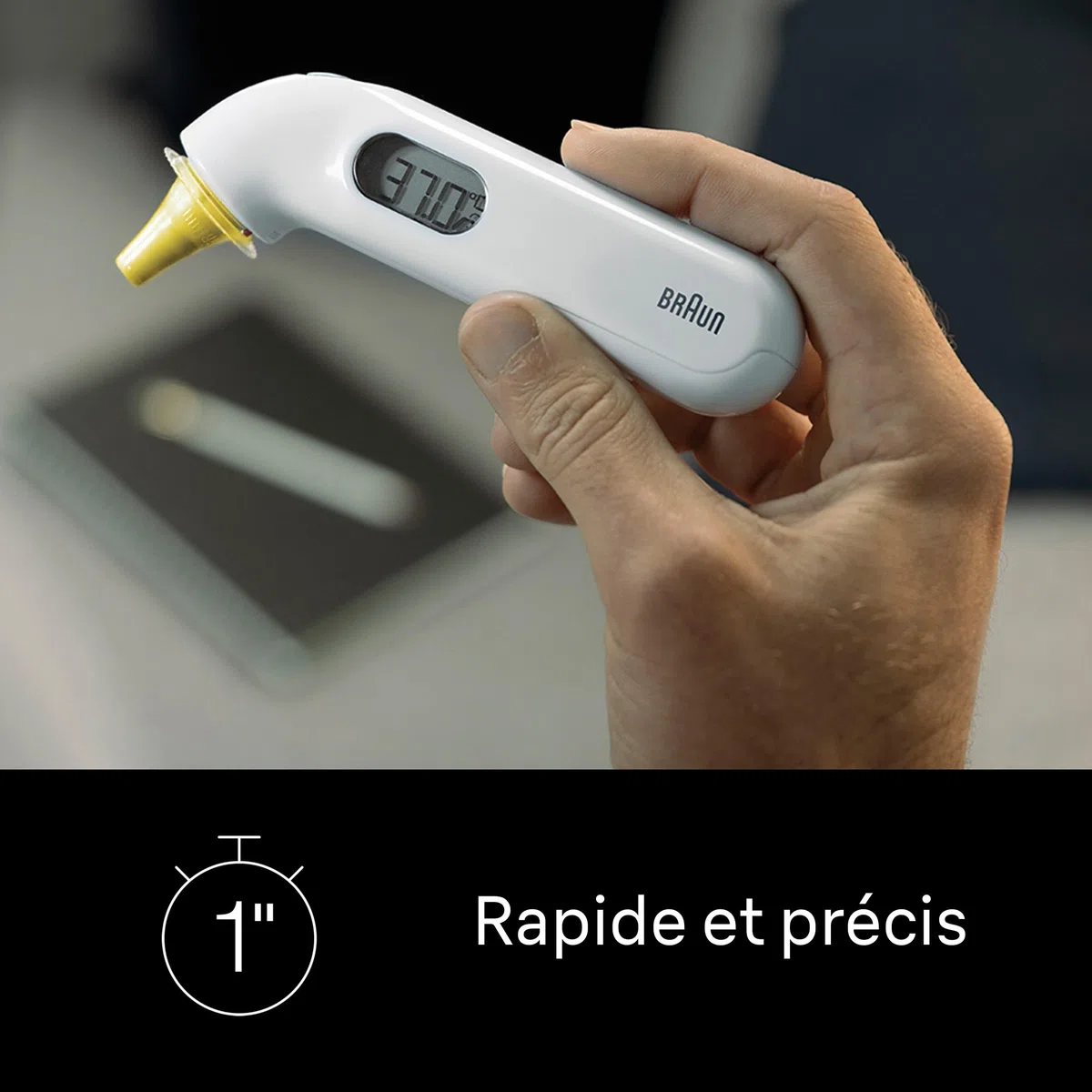 Braun ThermoScan 3 Thermomètre auriculaire | Mesure rapide en 1 seconde | Indicateur sonore de fièvre | Convient aux bébés et aux nourrissons | Marque #1 auprès des médecins(1) | IRT3030