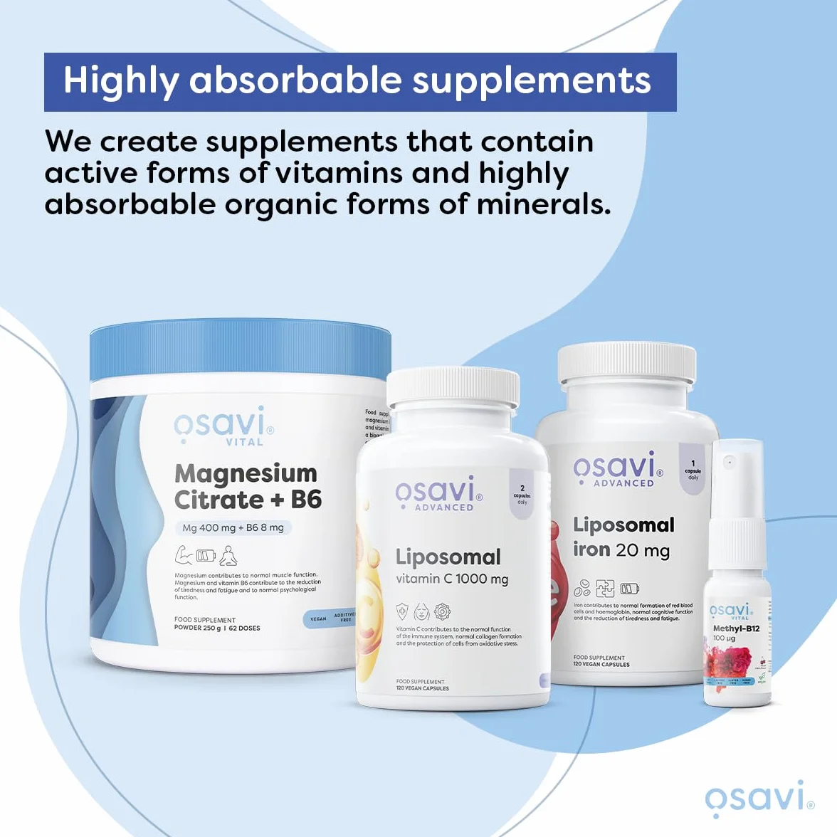 Osavi Ashwagandha + Rhodiola & Ginseng - 120 vegan capsules