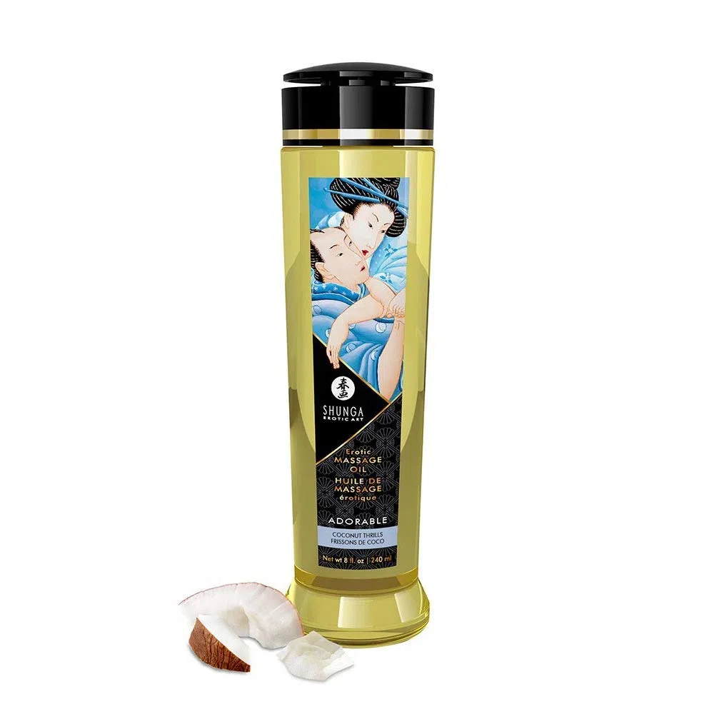 Shunga Huile de Massage Adorable/Coconut Thrills 240 ml 1 Unité