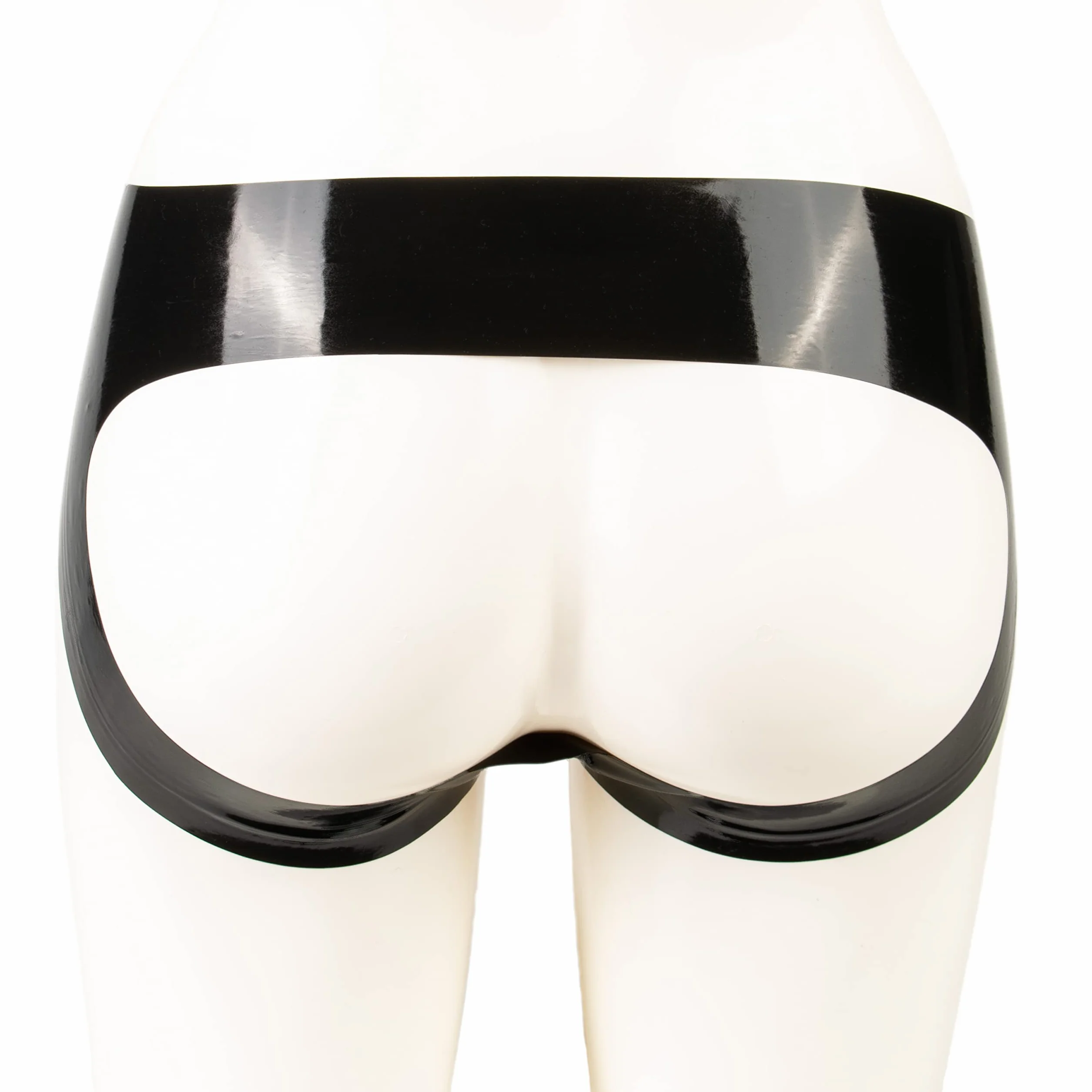 Rubberfashion Slip en Latex Sexy sans Poche - Tuyau en Caoutchouc en Latex avec Trou - Pantalon en Dessous en Latex pour Femmes et Hommes