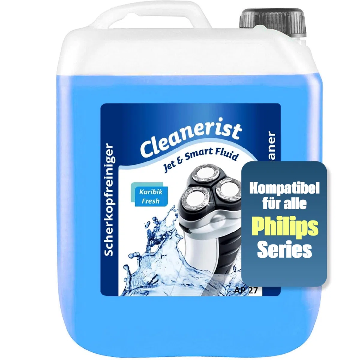 Liquide de nettoyage Jet & Smart Fluid de rechange compatible avec les rasoirs Philips 5000/7000/8000/9000 5 l