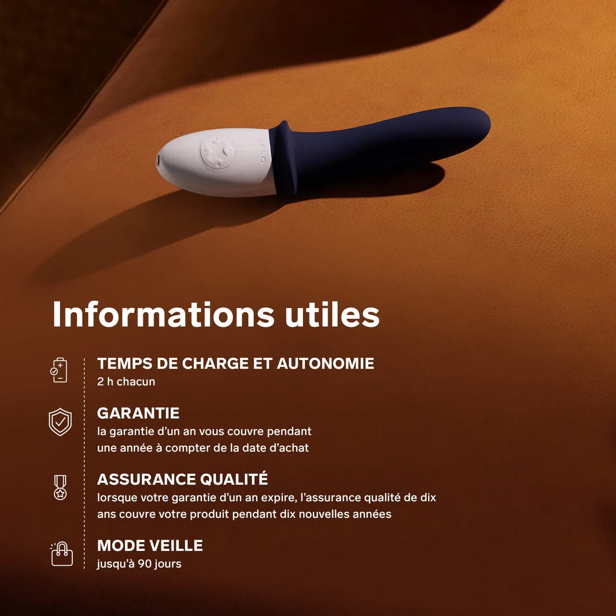 LELO BILLY 2 Stimulateur de Prostate, Plug Homme Doté de 8 Modes de Plaisir, Plug pour Homme Doux et Rechargeable, Plug Anal Homme, Plug Anal Vibrant, Stimulateur de Prostate, Black