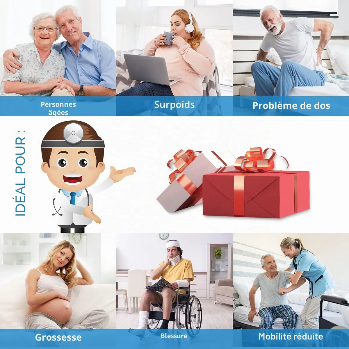 Outil de toilette, longue portée, Comfort Wipe, kit d'aide pour essuyer les toilettes avec long manche pour les personnes en surpoids, les personnes âgées et les handicapés, aide au nettoyage Bottom