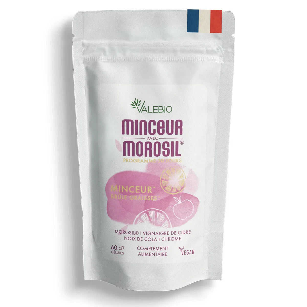 Morosil ® + vinaigre de cidre | Contrôle du poids, digestion & régulation de la glycémie | 60 gélules gastro-résistantes | Fabriqué en France | Valebio