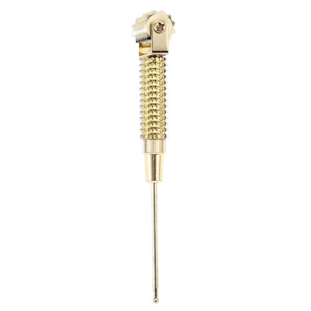 VOBOR Facial Roller Massager, Détecteur de points d'acupuncture Oreille faciale Acupoints Printemps Aiguille Roller Massage pour le corps et le visage Rouleau Massage Visage(Couleur : Or)
