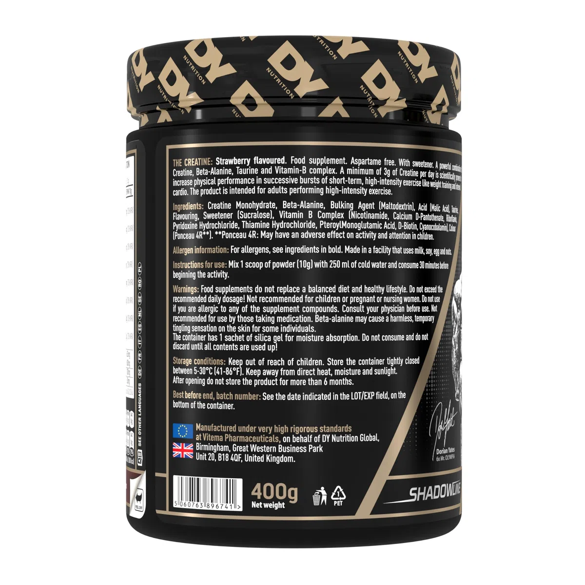 Dorian Yates The Creatine, Strawberry - 400g