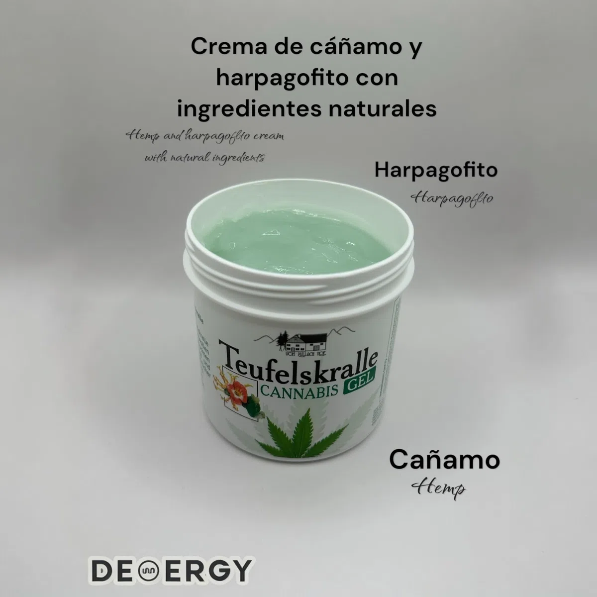 Gel de chanvre, baume relaxant, crème pour les muscles et les articulations avec Harpagophytum, crème pour usage topique