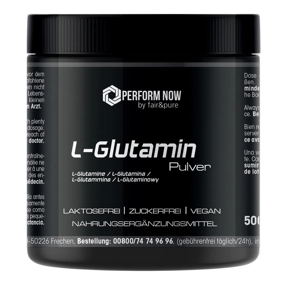 Fair & Pure® - L-Glutamine 500 g en poudre - 100% pure sans additifs - Vegan - Acide aminé protéinogène