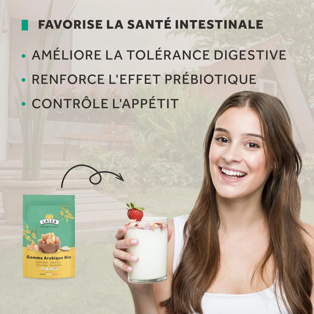 Gomme arabique bio en poudre, Poudre de fibre alimentaire du gomme d'acacia bio 1Kg, Végétalien et Keto, Sans Gluten, 90% de fibres