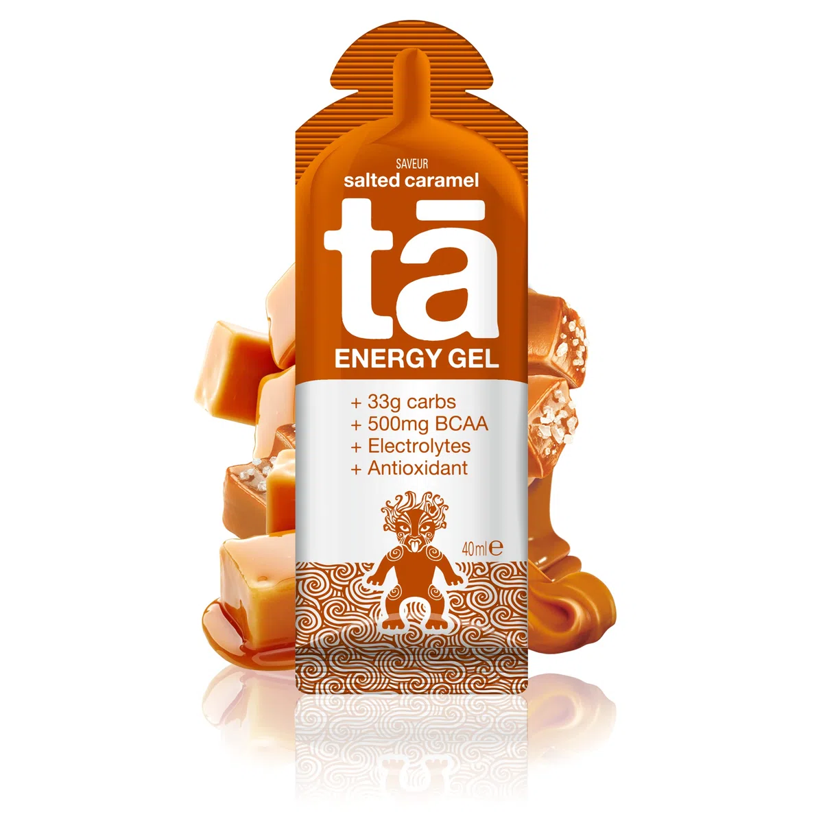TA ENERGY - Gel Energétique - Salted Caramel x12 - Energie - Sodium - BCAA - Antioxydants - Idéal pendant les activités sportives 133Kcal