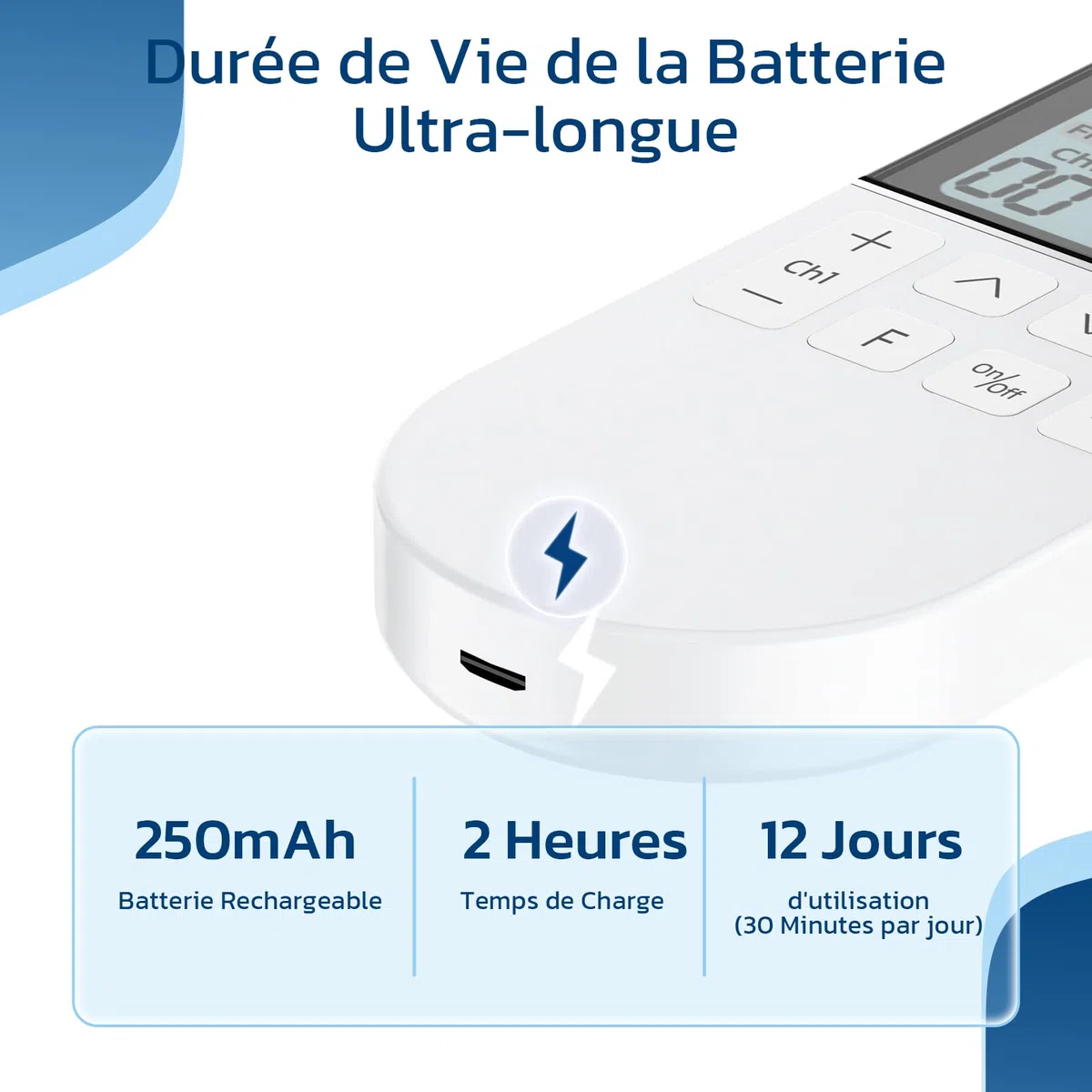 LIORQUE Électrostimulateur Musculaire, Stimulateur Musculaire TENS avec 2 Canaux Indépendant, Avec 3 Modes de Fonctionnement de TENS/EMS/FITNESS pour un total de 50 Programmes de Massage