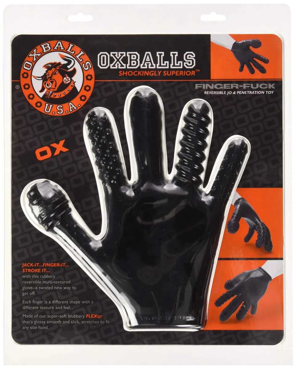 Oxballs Gant Doigtier Finger Fuck Noir Taille Unique