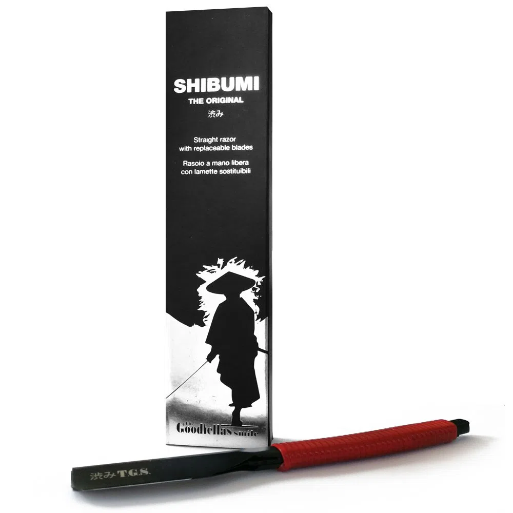 THE GOODFELLAS' SMILE Rasoir à Main Libre Shibumi avec Lames Interchangeables de Style Japonais | Utilise des demi-lames standard pour un rasage précis de style barbier, rasoir non pliable