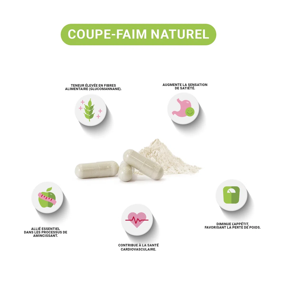 KONJAC * 371 mg / 234 gélules * Titré à 90% de glucomannane