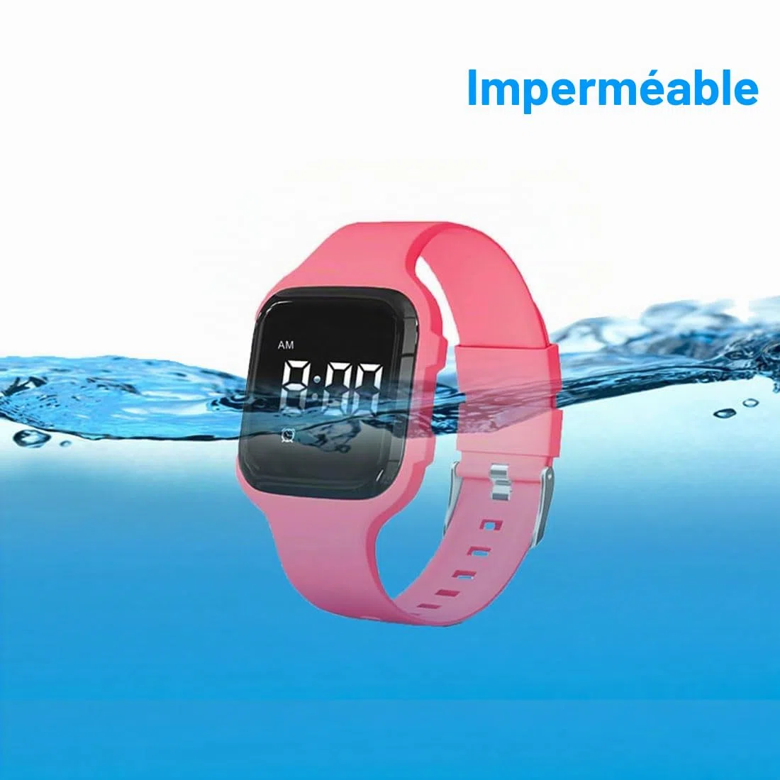 Potty Training Watch – Montre de rappel vibrant silencieux – avec jusqu'à 8 alarmes personnelles – Alarme de médication