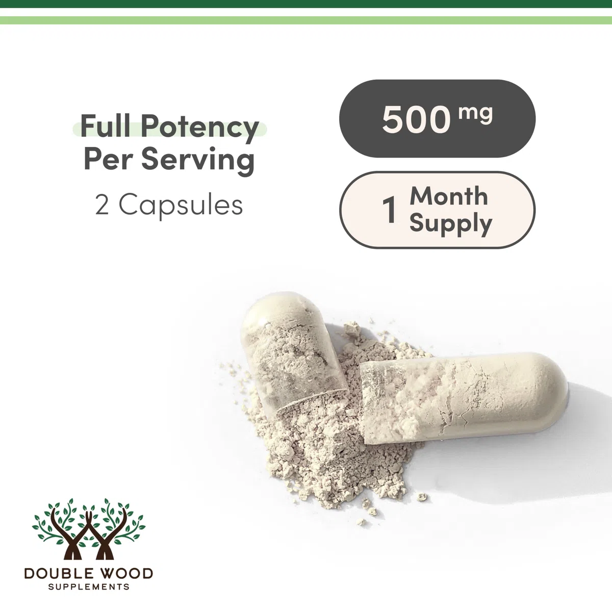 NAD Supplement (500mg of 95% Pure NAD+ Per Serving, 30 Day Supply) NAD Booster Similar to Nicotinamide Riboside (Third Party Tested, Manufactured in The USA, Vegan Safe, Non-GMO) by Double Wood