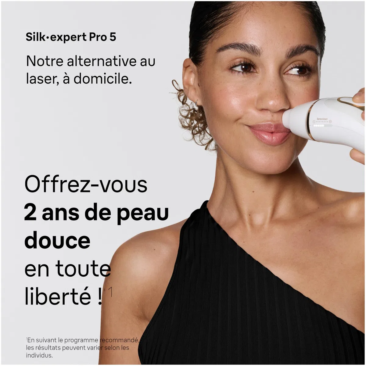 Braun Epilateur Lumiere Pulsee Silk·expert Pro 5 PL5442, Blanc et Or – Alternative au Laser à Domicile, Filaire, avec Pochette, Rasoir Gillette Venus, 4 Têtes
