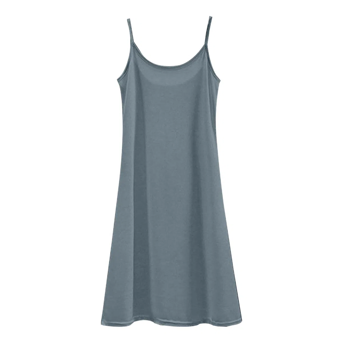 Générique Nuisette Longue Femme Soie Sensuelle Chemise de Nuit Femme Sexy Chic col en u Robe de Chambre Femme sans Manches Bretelles Spaghetti Sling Vêtements de Nuit Ete Lingerie Couleur Unie