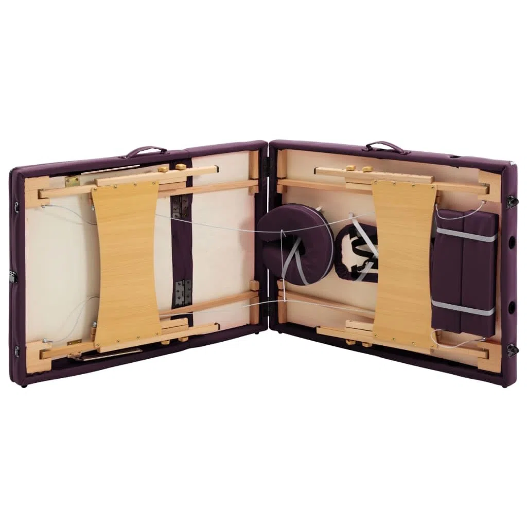 Table de Massage Pliable 3 Zones Violet vin,Santé & beauté,Hygiène personnelle,Massage & Relaxation,Tables de Massage,18.85 kg-110190