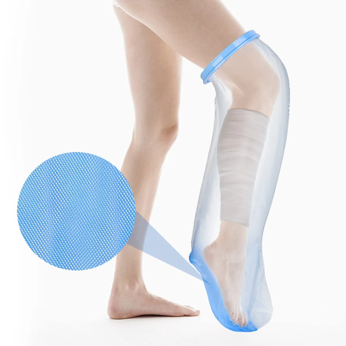 SUPERNIGHT Housse imperméable pour plâtre de jambe, protection étanche pour plaies de jambes et de pieds, design 100% antidérapant