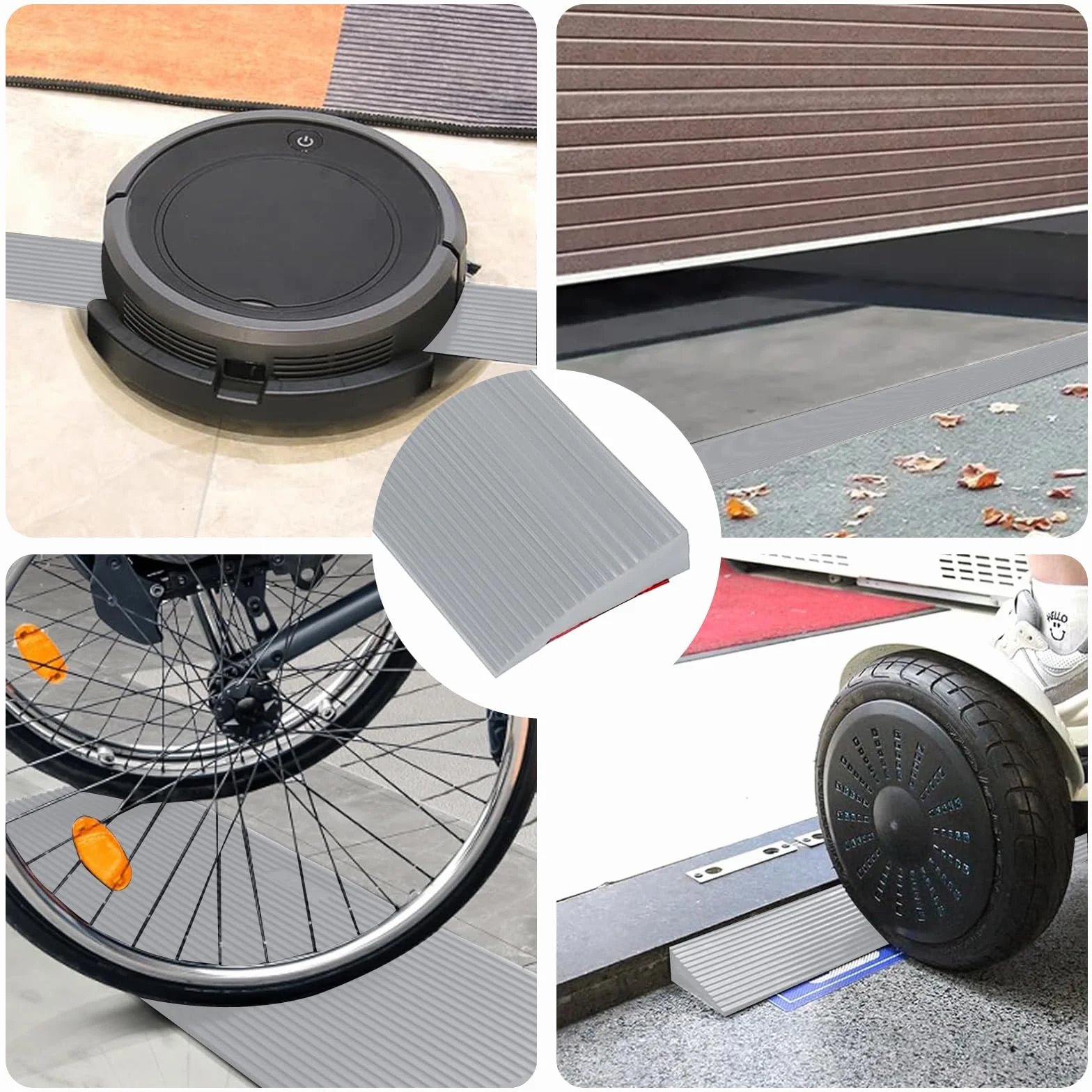 Rampe de seuil de porte - 8 cm x 3 cm x 90 cm - Rampe de seuil de porte - Rampe de fauteuil roulant - Charge maximale : 800 kg - Pour robot aspirateur, fauteuil roulant, poussette, déambulateur