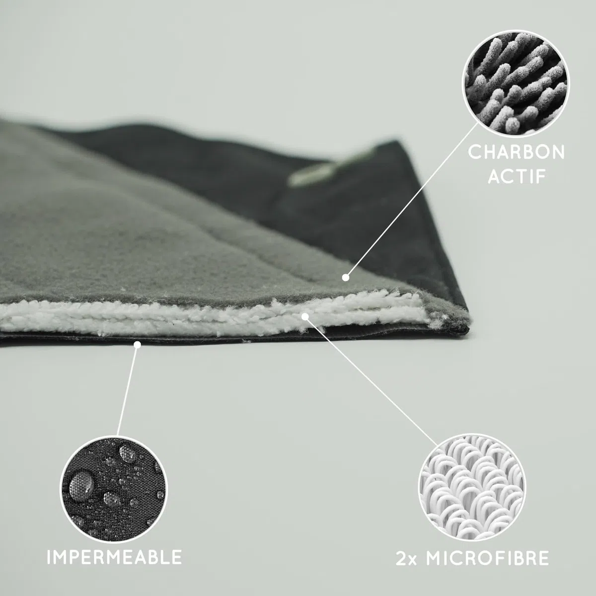 Bambaw Serviette Hygiénique Lavable – 5pcs Avec 1 Pochette Noire, Serviette Hygiénique Lavable Réutilisable, Protection Hygienique Lavable, Serviette Bambou – Pour Moyens Flux
