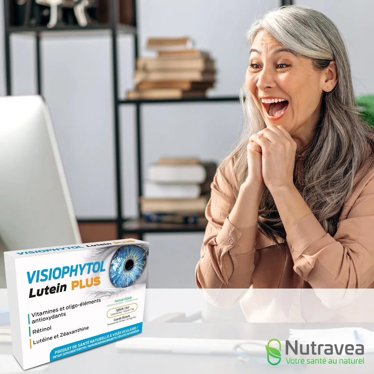 Complément Alimentaire Santé des Yeux - Vue, Vision, Confort Visuel, Glaucome, Cataracte - Lutéine, Myrtille, Zeaxanthine, Sélénium