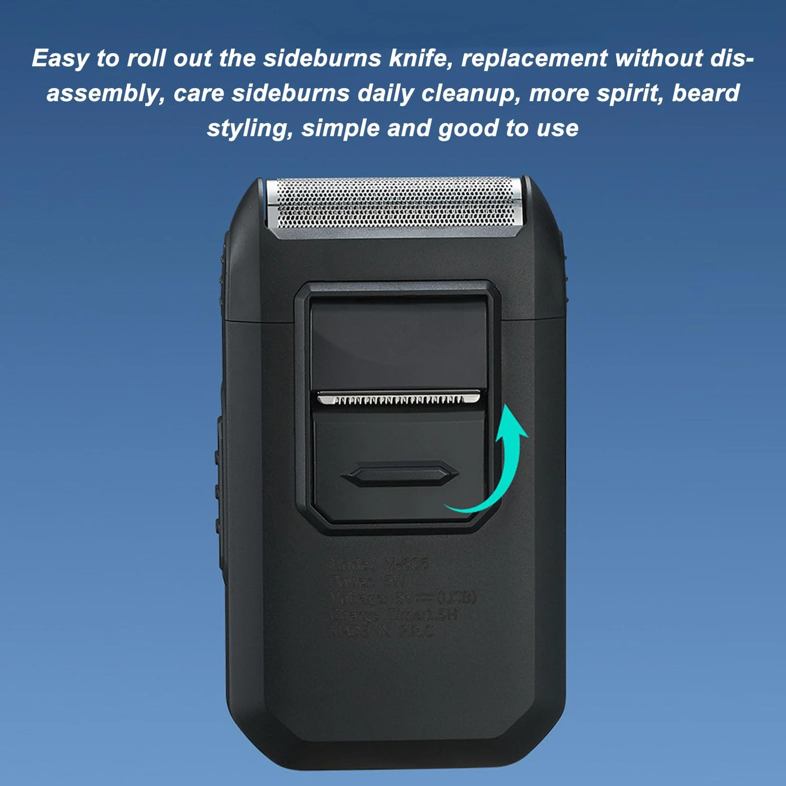 Rasoir électrique pour hommes, rasoir électrique rechargeable avec lames amovibles, brosse de nettoyage, rasoir de voyage portable Rasoir électrique pour le soin du visage