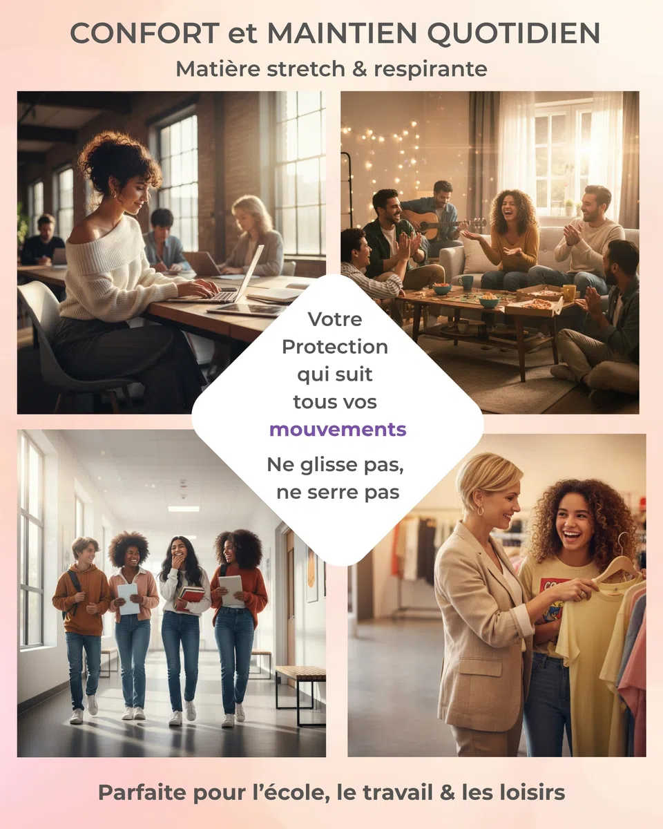 Lot 3 Culottes Menstruelles Sans Coutures | Effet Seconde Peau Invisible Seamless | 4 Couches Ultra Absorbantes avec Bords Renforcés Anti-Fuites | Culottes de règles Lavables Réutilisables & OEKO-TEX