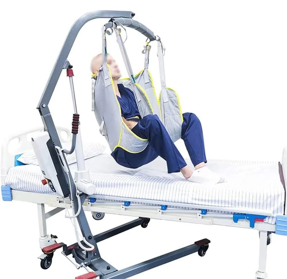 Harnais De Toilette Lève, Tout Le Corps Harnais De Soulèvement avec Support Tête en Filet Harnais Levage Jambe Divisée pour Personnes âgées Alitées Handicapées