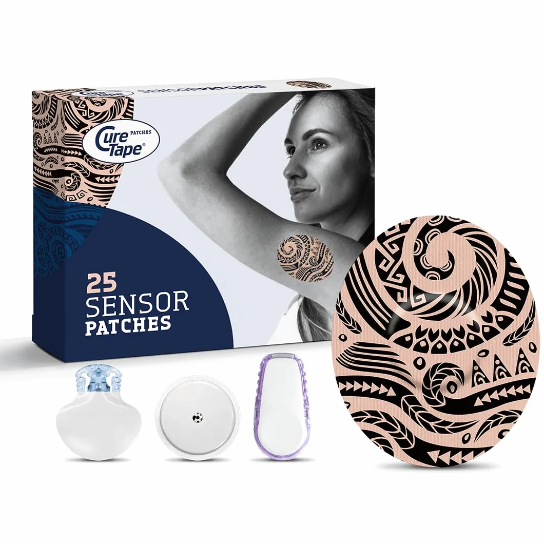CureTape Patches ART - Plâtres Capteurs - Tattoo - Plâtres pour Freestyle Libre, Dexcom et Medtronic Guardian Capteurs - 20 pièce(s)