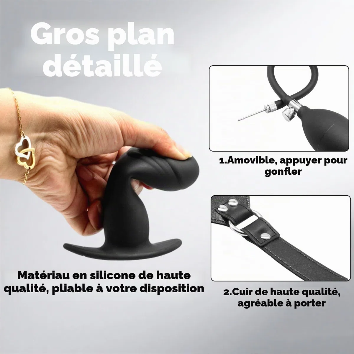 Godemichet Gag Écarteur de bouche pour sexe fétiche Bâillon Sex SM Femme Bdsm Godemichet Bâillon Bouche Grand pour Bondage Bâillon de Pénis Self Bondage Bâillon Bouche Gonflable Bdsms Jouet Extreme