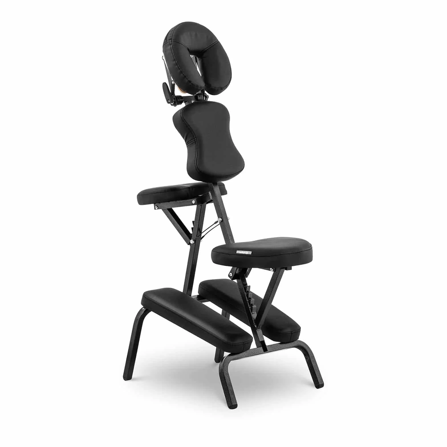 Physa Chaise De Massage Assis Pliante Pliable Portative Table Professionnelle Matériel À Domicile PHYSA MONTPELLIER BLACK (Acier, PVC, Capacité 160 kg, Sac Compris, Noir)