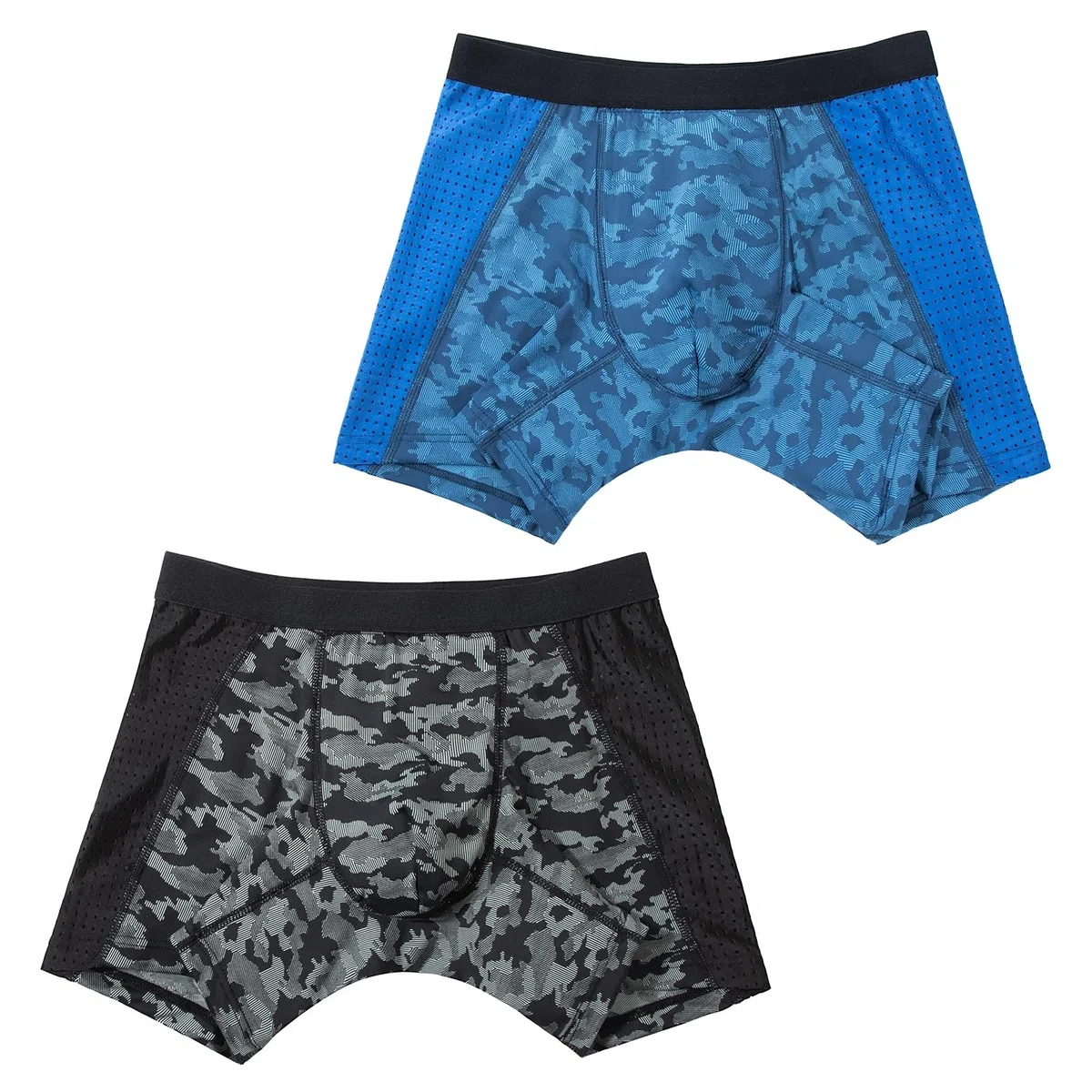 Carer Lot de 2 Boxers d’Incontinence Garçon Incontinence Légère 40 ml Capacité d’Absorption Camouflage Respirant Léger Doux Réutilisable Noir et Bleu Foncé Taille 110-116