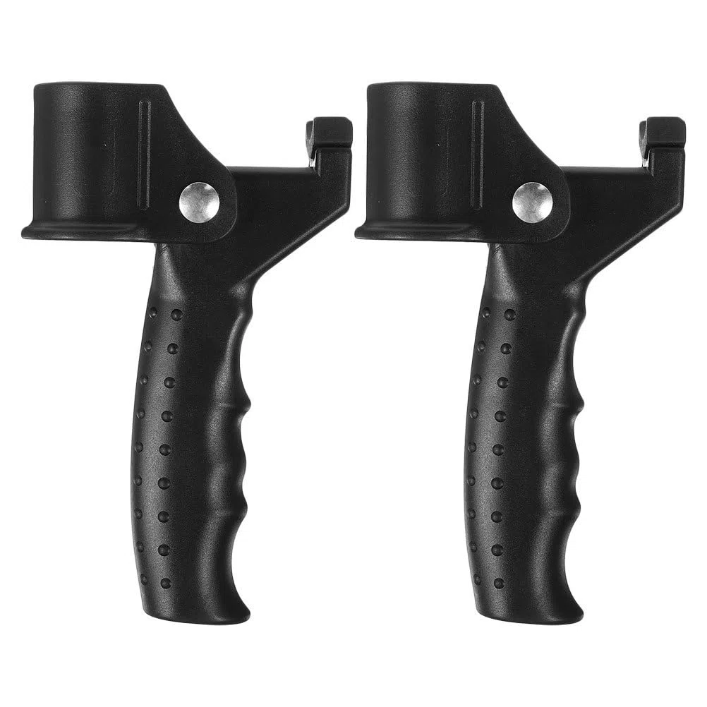 Healeved Lot de 2 poignées de canne de marche pour personnes âgées et handicapées, support de canne, autocollant ou béquille, compatible avec tube de béquille, noir