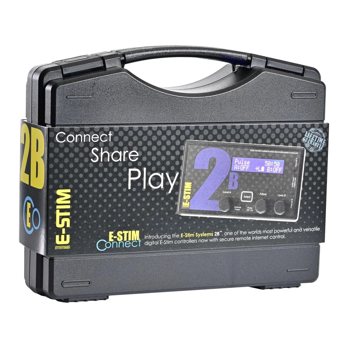 E-Stim Appareil d'électrostimulation 2B - Appareil d'électrostimulation haut de gamme avec interface à lien numérique et logiciel E-Stim Connect, Commander 3 et fonctions audio innovantes