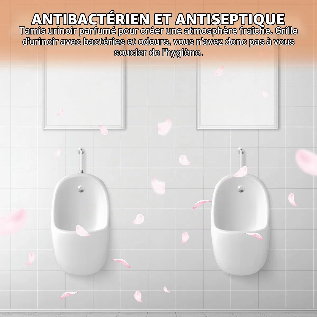 Ecrans Pour Urinoir, 16 Pièces Desodorisant Urinoir, Filtre D'urinoir, Pastilles Urinoir, Tapis d'Urinoir Désodorisant pour Urinoir pour salle de bain Hôtels Toilettes