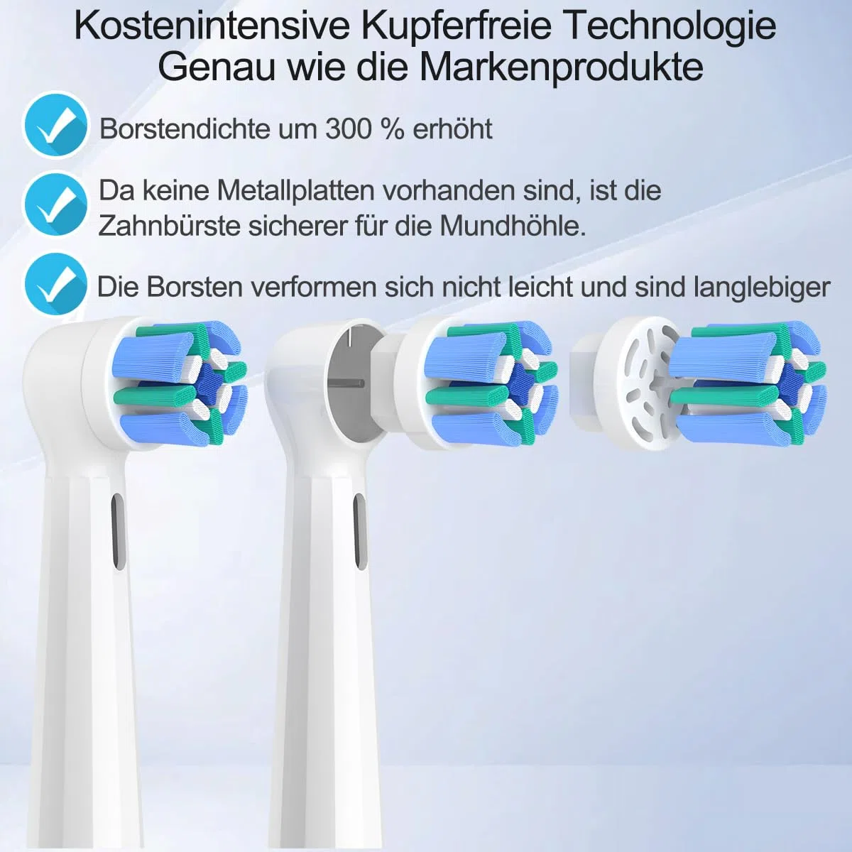 Wardimark Lot de 12 Brossette Compatible avec Oral B iO Brosses à Dent Electrique, Brossettes de Rechange Pour iO 2 3 4 5 6 7 8 9 10 (6 Blanc+6 Noir)