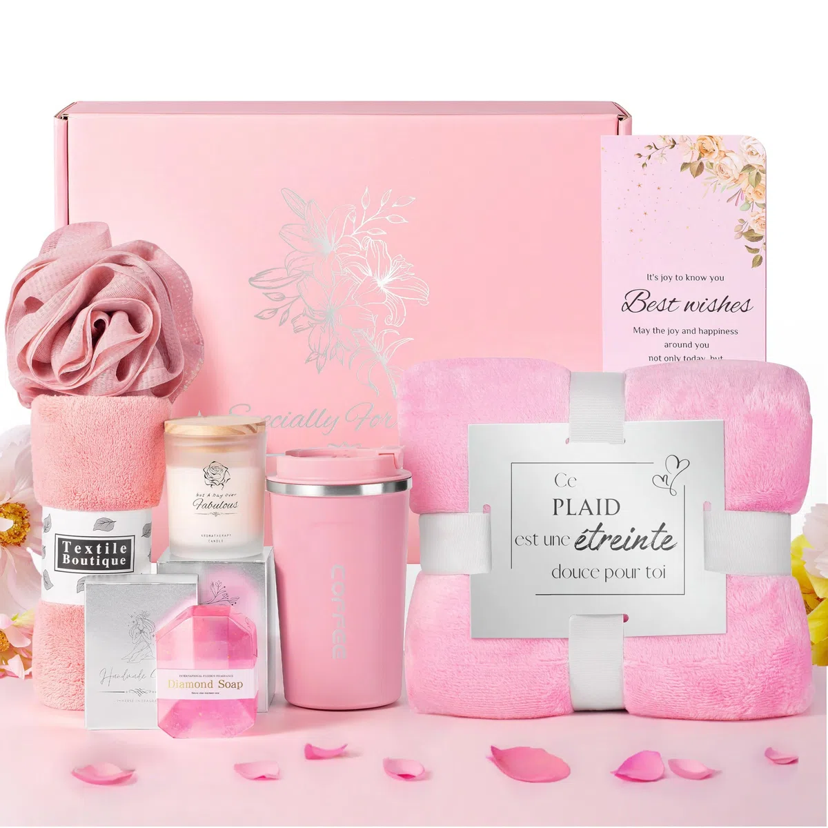 Cadeau femme coffret cadeau femme personnalisé coffret bougie bijoux idée unique d'Anniversaire Cadeau Idéal pour Cadeaux