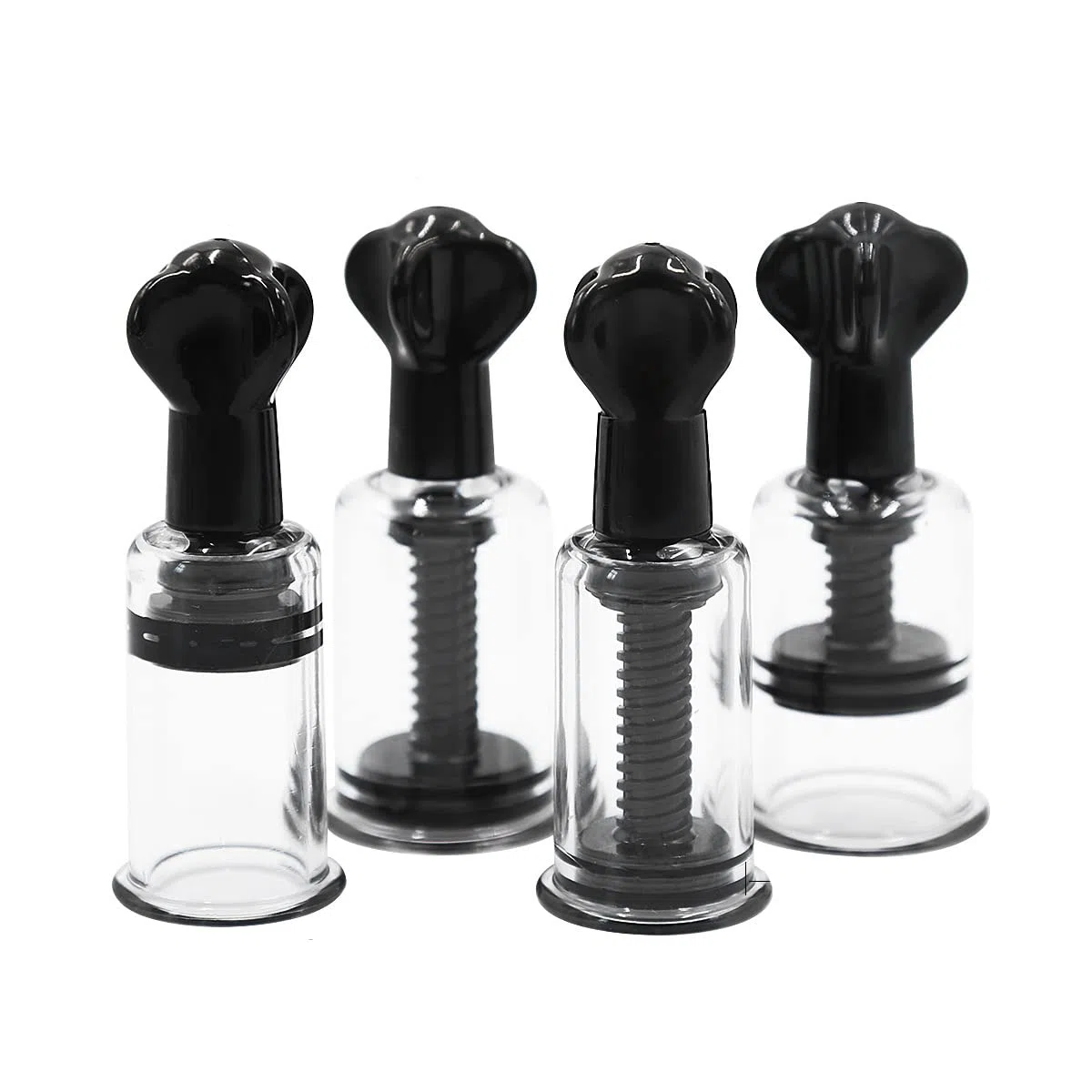 Ventouse de mamelon extra forte 3 tailles disponibles Ventouse de mamelon Stimulation mammaire Jouet sexuel transparent et visible Clitoris Sucker Tire-lait pour femmes couples (le noir, M)