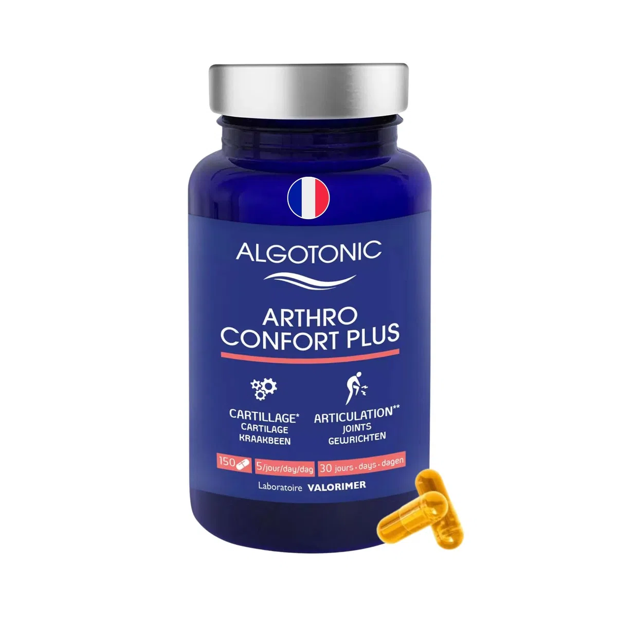 Arthro Confort Plus - Complément Alimentaire Naturel pour Articulations et Cartillages - Gélules - Glucosamine, Chondroïtine, Curcuma, Manganèse, Vitamine C (150 gélules)