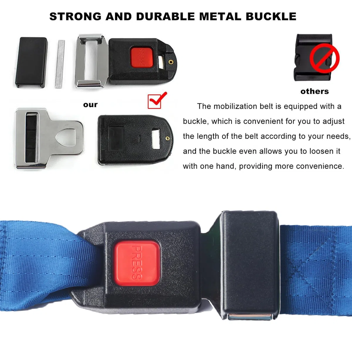 Ceinture de mobilisation des extrémités – Sangle polyvalente pour physiothérapie, rééducation, étirement, libération articulaire et soulagement de la douleur | Technique Mulligan, aides à la traction