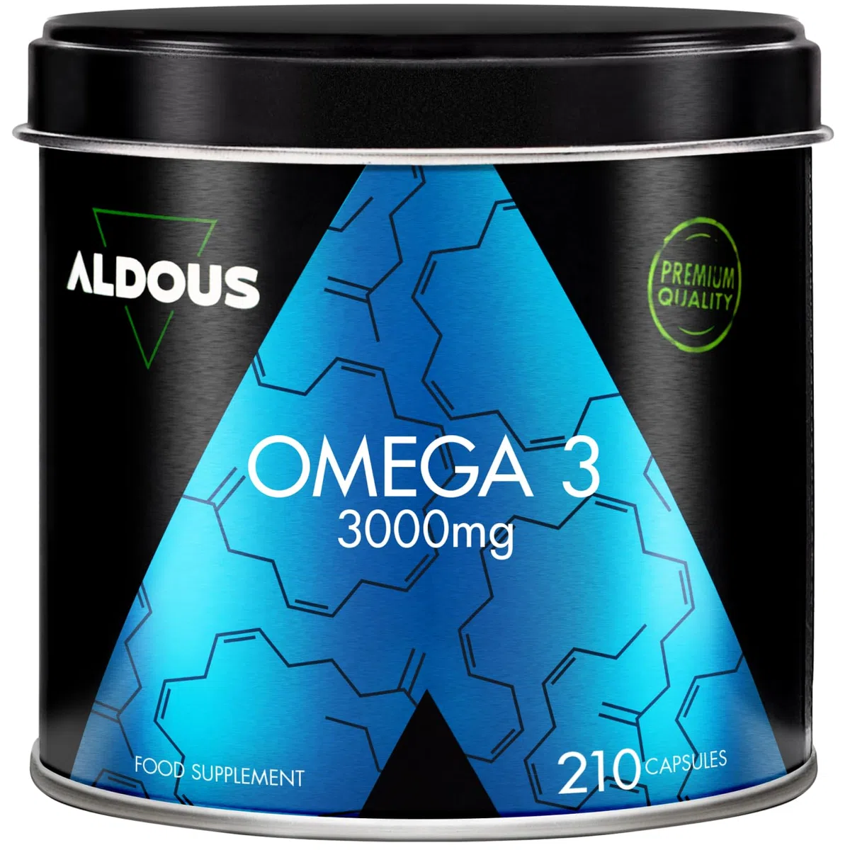 Oméga 3 Dha Epa Huile de Poisson - 3000 mg par jour - 210 Gélules (+2 mois) | Avec Acides Gras EPA et DHA - Haute Concentration - Vitamine E, Acides Gras - Vision et Cerveau - Complement alimentaire