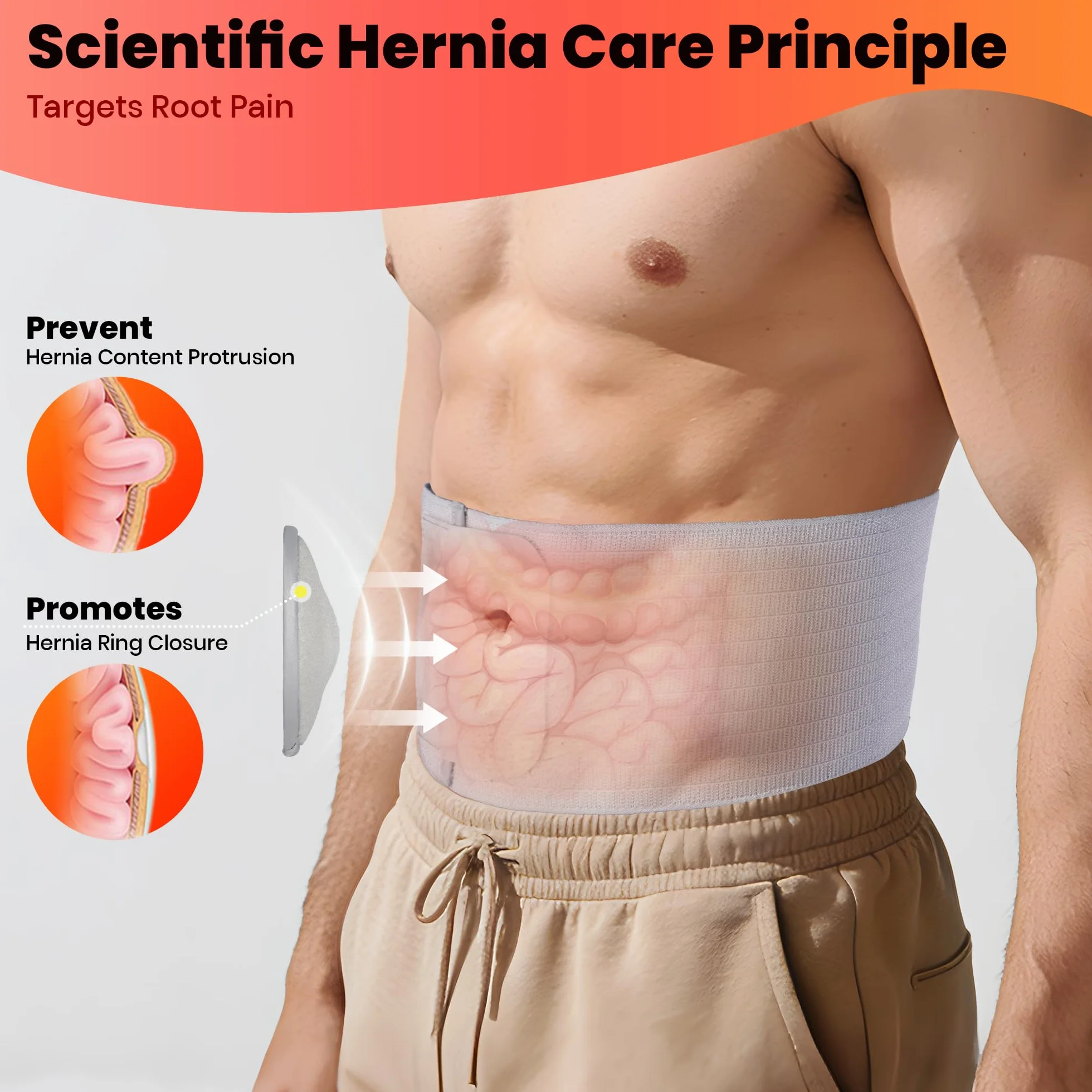Ceinture Pour Hernie Ombilicale Pour Hommes Et Femmes - Ceinture De Soutien Abdominal Avec Coussin De Compression - Outil Préventif Pour La Chirurgie De La Hernie Ombilicale